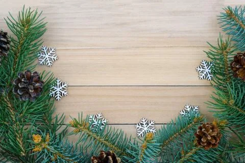 Twigs of a Christmas tree Stock Photos