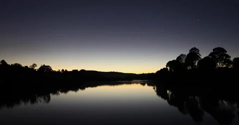 Twilght River Stock Footage 53521586