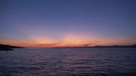 Twilight on the Adriatic Sea Stock-Footage 113999357