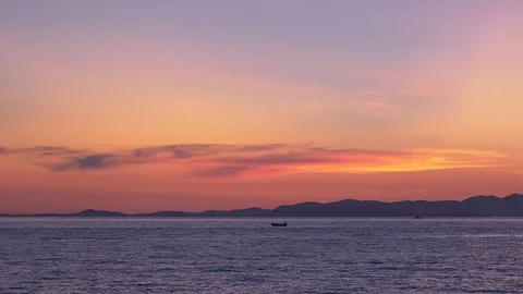 Twilight on the Adriatic Sea Stock Footage 117577698