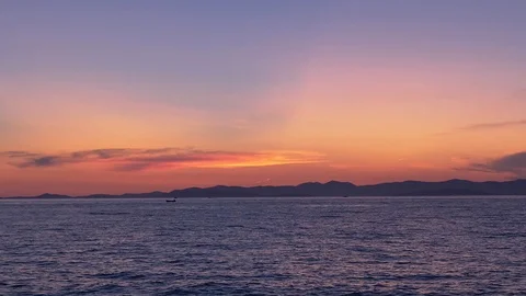 Twilight on the Adriatic Sea Stock Footage 117577726