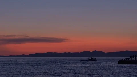 Twilight on the Adriatic Sea Stock Footage 117577859