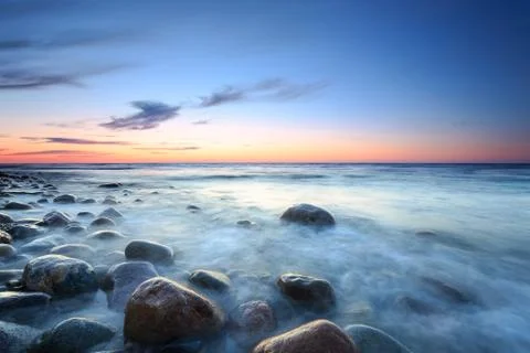 Twilight on the Baltic sea Stock Photos
