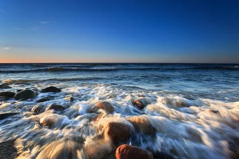 Twilight on the Baltic sea Stock Photos