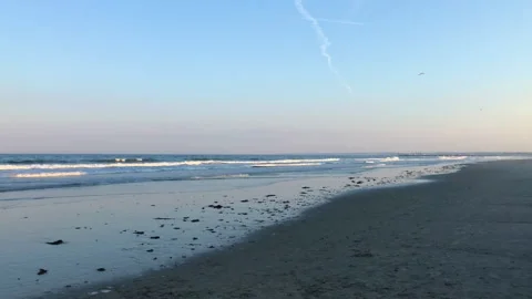 Twilight at the beach Stock Footage 198946966