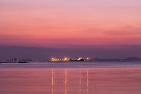 Twilight at beach Foto stock