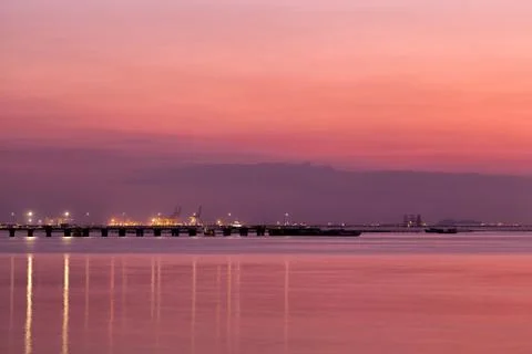 Twilight at beach Stock Photos