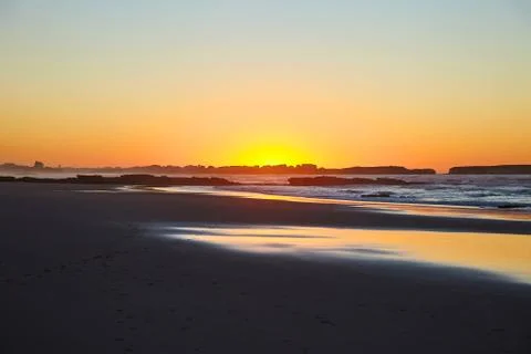 Twilight on the beach 写真素材