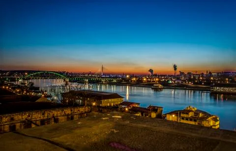 Twilight in Belgrade Stock Photos