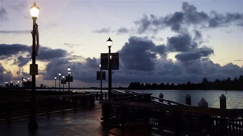 Twilight on the Boardwalk Video stock 74984521