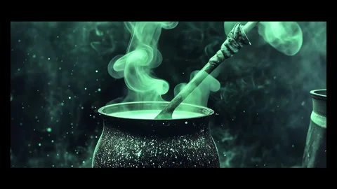 Twilight Brew in Witch's Cauldron Stock Footage 282662753