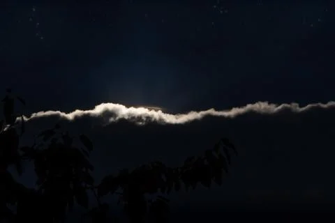 Twilight celestial landscape Stock Photos