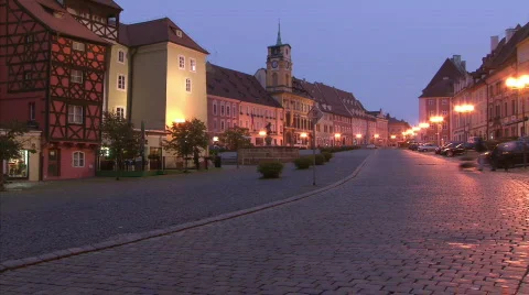 Twilight in Cheb Stock Footage 547829