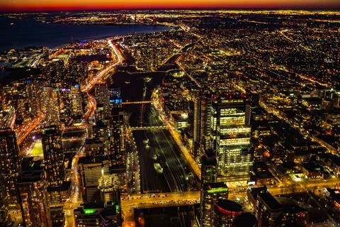 Twilight of the city Stock Photos