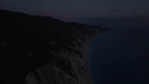 Twilight Cliffs Along the Ionian Coast After Sunset, Lefkada Greece 動画素材 337004282