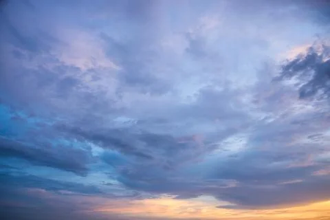 Twilight with clouds Stock Photos