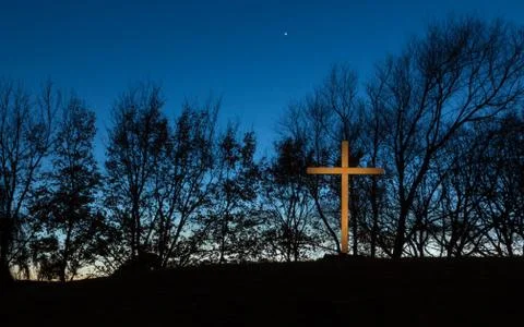 Twilight cross Stock Photos