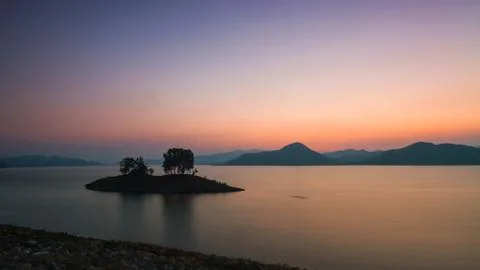 Twilight at dam Stock Photos