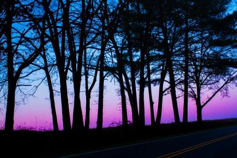 Twilight Drive 库存照片