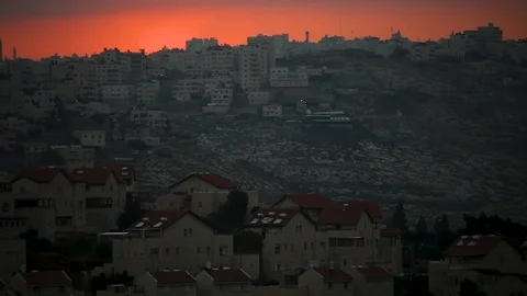 Twilight in east jerusalem Stock-Footage 91492907
