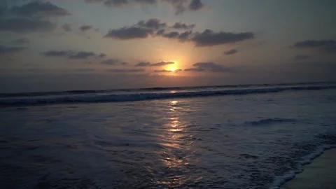 Twilight on the Endless Ocean Horizon Video stock 238426204