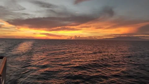 Twilight on the high seas Video stock 186468763