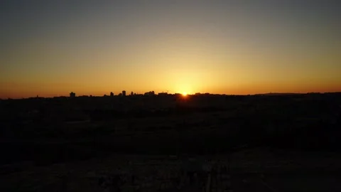 Twilight in Jerusalem, Israel Stock Footage 332454767