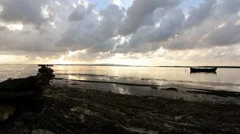 Twilight of the lagoon Stock Footage 42461952