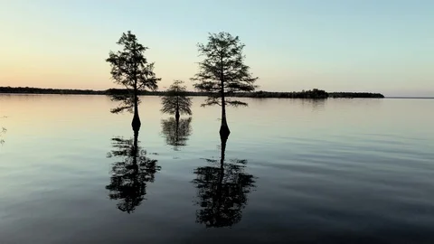 Twilight on Lake Marion 3 Stock Footage 89630358