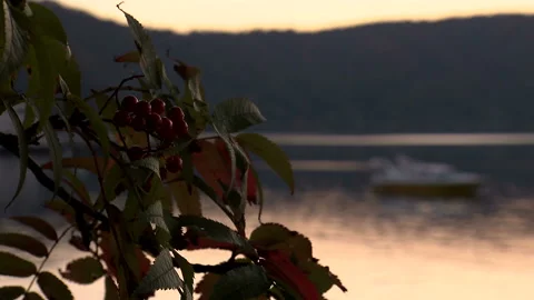 Twilight at Lake Towada Video stock 327584669