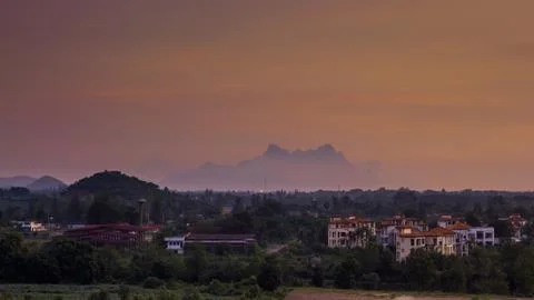 Twilight landscape of mountain Stock Photos