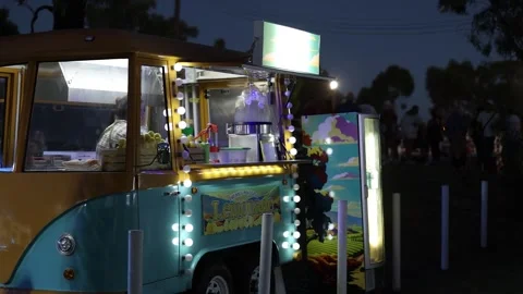 Twilight Lemonade Stand Service Stock Footage 288183710