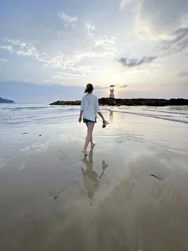 Twilight Lighthouse Wander Foto stock