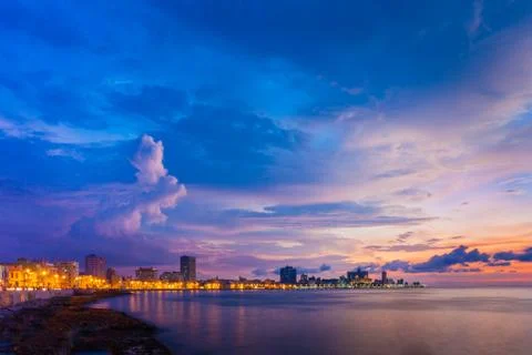 Twilight at Malecon Stock Photos
