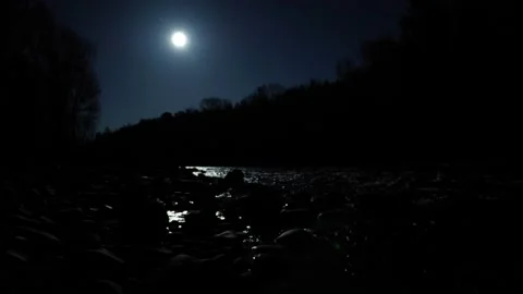 Twilight on Mountain Stream 動画素材 131085590