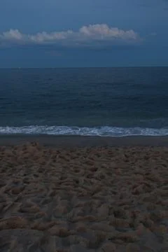 Twilight at the ocean with cloud Stock Photos