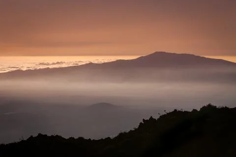 Twilight over the clouds Stock Photos