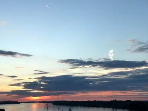 Twilight over Danube river	 Stock Photos