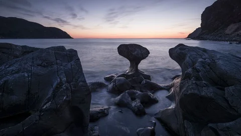 Twilight over Kannenstein Stock Footage 88308661