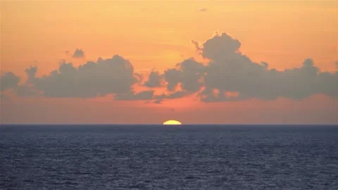 Twilight Over The Sea With Peaceful Clouds. Stock Footage 196627240