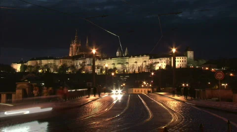 Twilight in Prague Video stock 566555