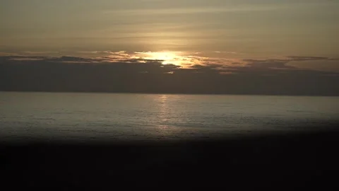 Twilight Serenity by the Shore When Dusk at the End of the Sea Video stock 255998313
