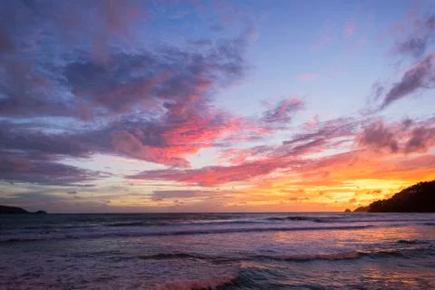 Twilight sky after sunset Stock Photos