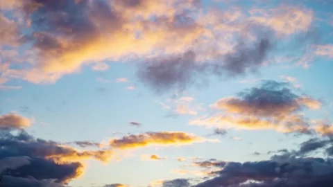 Twilight sky and cloud at sunset Stock Footage 140807359