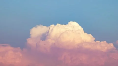 Twilight sky and white cloud motion background, cloudscape time-lapse,left-.. Stock Footage 244444504