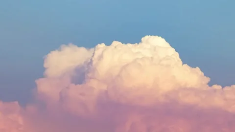 Twilight sky and white cloud motion background, cloudscape time-lapse,zoom ou Video stock 244444515