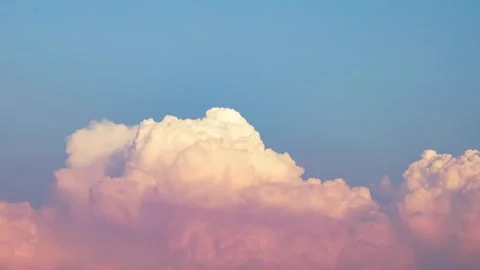 Twilight sky and white cloud motion background, cloudscape time-lapse,zoom in Video stock 244444517