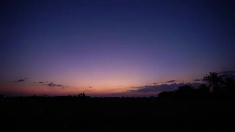 Twilight sky with clouds at sunset in winter season nature in Thailand. Stock Footage 263331185