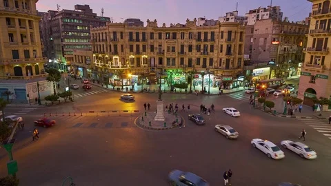 The twilight sky over modern Cairo 库存影片 84723259