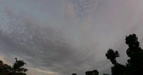 Twilight Sky with Pink Clouds timelapse Stock Footage 313148809